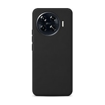 Tecno Spark 20 Pro Plus Uyumlu İçi Kadife Kaplamalı Silikon Kılıf Airline Serisi Siyah