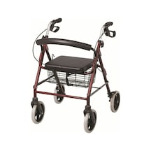 Medkimsan Rolatör | 4 Tekerli Yürüteç | 130 kg Taşıma Kapasiteli | Sepetli Lüx