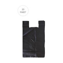 Hubrendy Tedarik Siyah Hışır Atlet Poşet Mini Boy 22x31 Cm 20 Paket Takriben 10.000 Adet