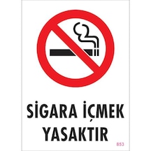 Sigara Içmek Yasaktır Uyarı Levhası 25X35 Kod:853 (125153835)