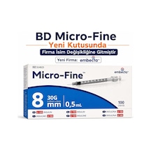 Becton Dickinson Bd Micro-fine Plus 0.5 ml - 100 Adt - 1 Kutu