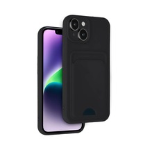 Apple İphone 14 Kılıf Kelvin Kartvizitli Silikon - Siyah