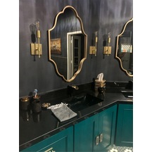 60x90 Duvar Dekor Aynası/duvar Aynası/konsol Aynası/estetik Ayna Gold Genel