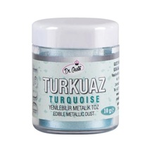 Yenilebilir Metalik Toz Turkuaz 10 Gr Pasta, Kurabiye Ve Tatlı Süslemeleri İçin Gıda Boyası