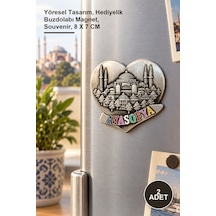 2 Adet Ayasofya Magnet Yöresel Tasarım, Hediyelik Buzdolabı Magnet, Souvenir, 8 X 7 Cm