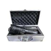 Profesyonel Zoomlu El Feneri 60w 7000 Lümen 13.200 Mah Type C Metal Gövde 5615 Açık Ahşap