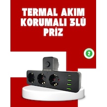 Hubrendy Tekno 7 Portlu Çoklu Priz Usb Ve Type-c Girişli Akıllı Güç Ünitesi 0
