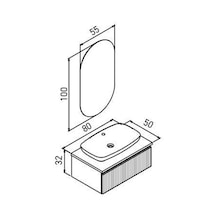 Orka Lentia 80 Cm Ceviz Banyo Dolabı Alt Modül Lavabo Ceviz