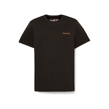 Timberland Small Linear Logo Print Tee Erkek Tişört Tb0a5qqt0011 Siyah