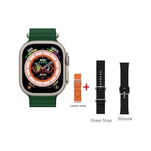 Watch 8 Ultra 49mm Amax Ultra Akıllı Nfc - Gps - Kablosuz Şarj Yeşil Kordonunu Seç