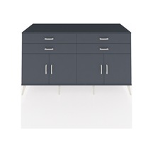 Kronos Konsol 2 Raflı 4 Çekmeceli 8 Kapaklı 176x59x99 Antrasit-an Antrasit-antrasit
