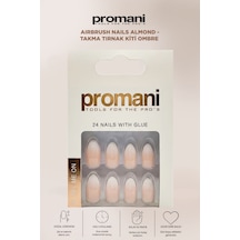 Airbrush Nails Almond - Takma Tırnak Kiti Ombre
