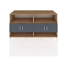 Kronos Konsol 4 Raflı 4 Kapaklı 176x59x99 Çam-antrasit/çam Çam-antrasit/çam