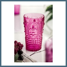 Bezos Akrilik Pembe Tekli Uzun Bardak & Su Meşrubat Bardağı 750 Ml Büyük Boy & Cam Değildir Agc