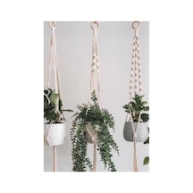 Garden Makrome Saksılık 3'lü Krem