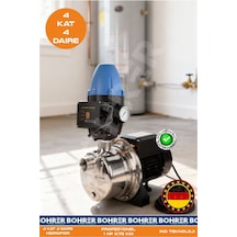 Jet750sc Paslanmaz Gövdeli Bakır Sargılı 1 Hp 0.75kw + Hidromat - Bahçe Bina Hidrofor Pompa - 4 Kat