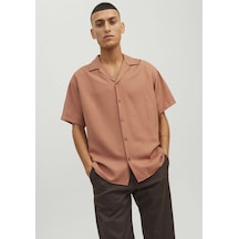 Jack & Jones Rahat Kesim Kısa Kollu Gömlek- Blujude 12231689 Amber Brown Kahverengi Jack & Jones Rahat Kesim Kısa Kollu Gömlek- Blujude 12231689 Amber Brown Kahverengi
