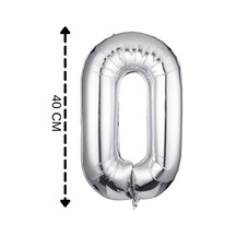 Folyo Balon O Harfi Helyum Balon 40 Cm Gümüş Renk