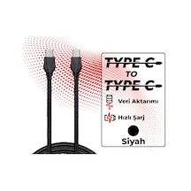 Ttaf T-CHR-03-4 USB-C To USB-C 2.4 A Çelik Zırhlı Şarj Data Aktarım Kablosu 1 M