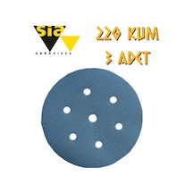 Sia 1949 Hookit 7 Delikli Cırt Zımpara 150 Mm - P220 Kum - 3 Adet