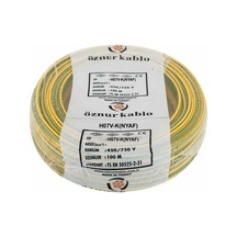 Öznur 0,75 Mm Nyaf Kablo Sarı-yeşil Çok Telli Bükülgen Tesisat Kablosu 50 Metre