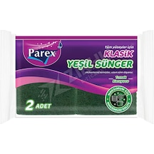 Parex Klasik Oluklu Yeşil Sünger 2'li