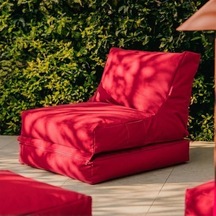 Homedius Fiesta Su Geçirmez Kumaş Koltuk Kırmızı 65x78 Acı Kahve