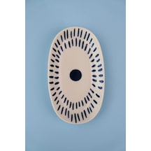 Tabak Evi Porselen Spotty Oval Kayık Tabak Tekli19x11x2,50cm Tekli Krem