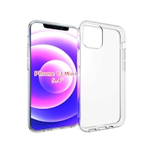 Noktaks - Apple Uyumlu iPhone 13 Mini - Kılıf Şeffaf Soft Slim Fitt Süper Silikon Kapak - Şeffaf