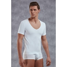 Doreanse Erkek Modal Derin V Yaka Kısa Kol T Shirt 2820