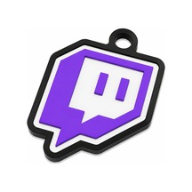 Twitch Logo Anahtarlık Sert Plastik Yayıncı Temalı Anahtarlık Gamer Aksesuar