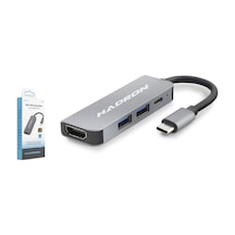 Type-c Combo Hub Hdmi 4k Usb 3.0 Pd 4 Port Gri Hdx7840
