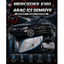 Mercedes E180 Araç Ön Cam Güneşliği Katlanabilir Şemsiye Oto Güneşlik Uv Korumalı Gölgelik Araba Oto Şemsiyesi