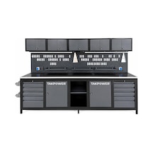 Takpower Ttr4431 3 Metre Takım Tezgahı 10 Çekmeceli 10 Dolaplı Ara Bölmeli