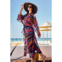 Remsa Mayo Remsa Tesettür Mayo Üzerine Tek Kaftan Kimono Pareo Siyah03 Rp022 Puket Siyah03