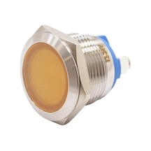 Motorobit 19L-P1 19Mm 12-24V Metal Sinyal Lambası - Sarı