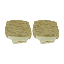 Sisal Lastikli Masaj Kesesi: 11x23 Cm 2li Paket Açık Gri