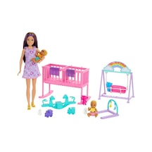 Barbie Skipper İkiz Bebekler Bakımı Oyun Seti Hxm99