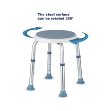 Döndürülebilir Kaymaz Banyo Koltuğu, Yüksekliği Ayarlanabilir, Çok Renkli