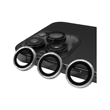 İphone 13 Pro Max Raze Metal Kamera Lens - Gümüş