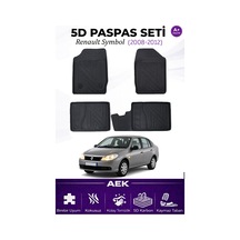 Renault Symbol 2007-2012 Araca Özel Havuzlu "karbon" Paspas Takım