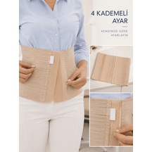 Kadın Abdominal Korse 26 Cm Karın Ve Bel Bölgesi 4 Kademeli Ayarlanabilir Korse Koyu İndigo