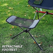 Bloomnest Taşınabilir Katlanır Kamp Sandalyesi Seti, Koyu Gri, Ayak Dayanağı Ve Salıncak İçerikli Koyu Gri