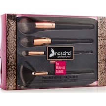 Nascita Make Up Addict 4'lü Profesyonel Fırça Seti Çantalı