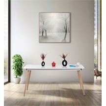 Bistro 160x80 Cm / Dikdörtgen Mutfak Masası / Mutfak Yemek Masası / Dikdörtgen Masa / Beyaz