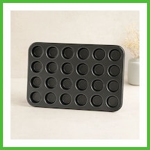 Vaveni 24 Gözlü Metal Muffin Kek Kalıbı Siyah Arz