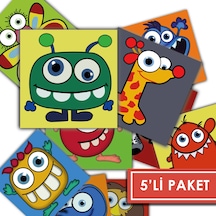 Kendinden Yapışkanlı Çocuk Desenli Pvc Karo 10x10 Cm 5 Li Paket