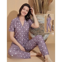 Boyraz Kadın Milan Boydan Düğmeli Kısa Kol İnce Pijama Takımı 11032 - 1 Adet 001