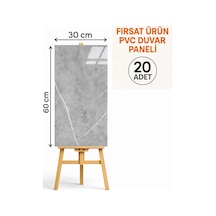 Ukab Dekor 20 Adet 30x60 Cm Gri Mermer Desenli Kendinden Yapışkanlı Esnek Köpük Pvc Panel Gri 30 X 60