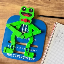Hareketli Kurbağa Çarpım Tablosu Eğitici Matematik Oyunu Mekanik Çarpma Öğretici Oyuncak